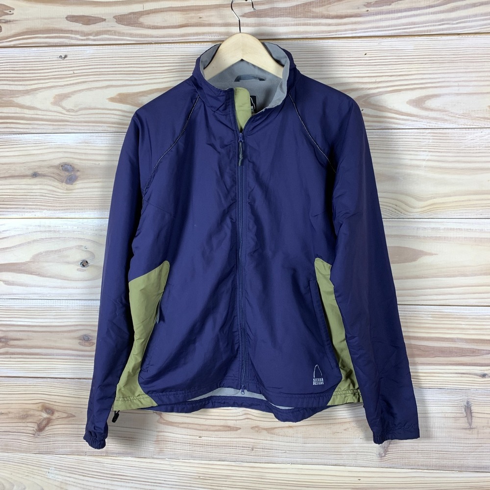 Sierra Designs Jacket Womens‎ Large Lined Windbreaker Dark Purple Basic Outdoor